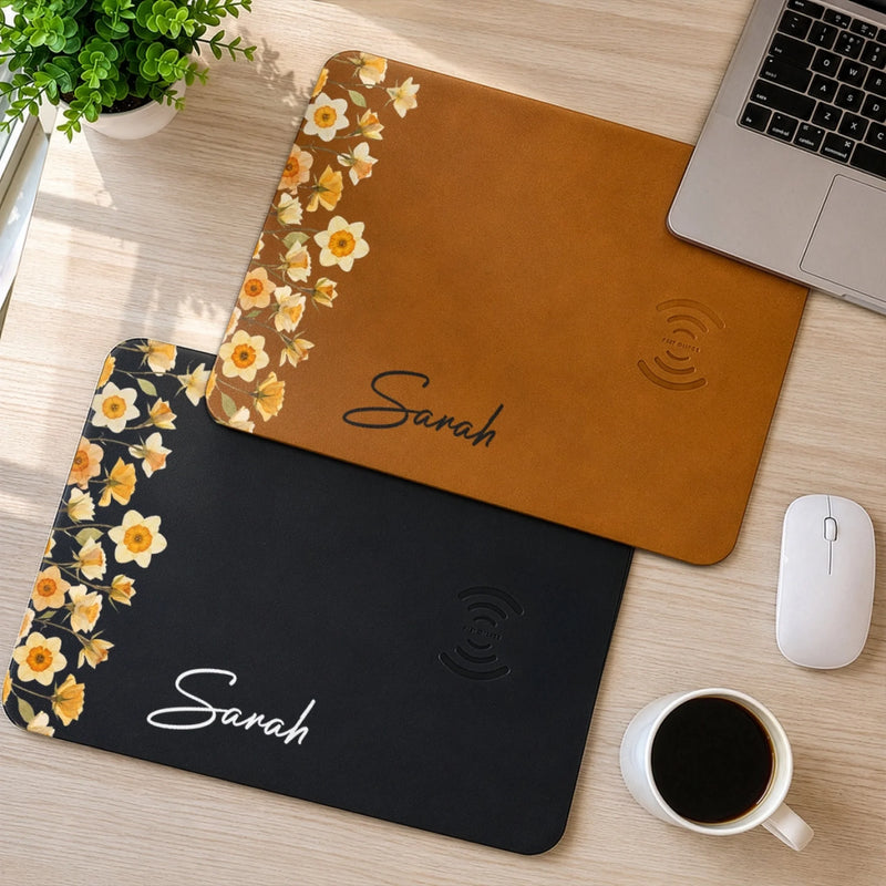 Custom Charging Mat - Personalized Best Friend Birthday Gifts For Women, Besties, Sisters, BFF, Family, Yourself - Blooming In My Own Month