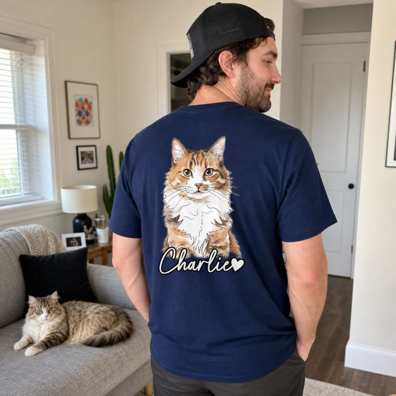Custom Photo Unisex T-shirt - Personalized Father's Day Birthday Gifts For Dog Cat Lovers, Dog Dad And Mom, Cat Owners - Fur Babies Fur Ever