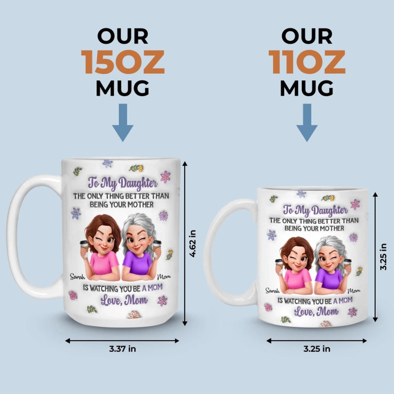 Custom 3D Inflated Effect Printed Mug - Personalized Mother's Day Gifts For Mom, Daughter - Love Beyond Words