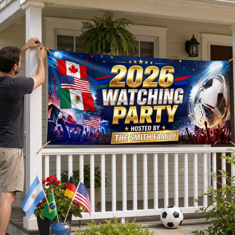 Custom International Soccer Tournament Outdoor Banner - Personalized Birthday Gifts For Soccer Lovers, Sports Fans, Sports Lovers - Cheering Together, Winning Together