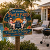 Custom Wood Sign - Personalized Summer Vacation And Travel Gifts For Husband And Wife, Him And Her - Chasing Golden Hours Together