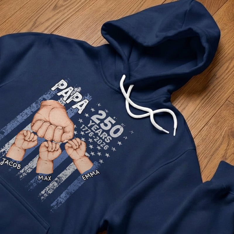 Custom T-shirt, Hoodie – Personalized America 250th Anniversary Father's Day Gifts For Dad, Grandpa – 250 Years Of Liberty