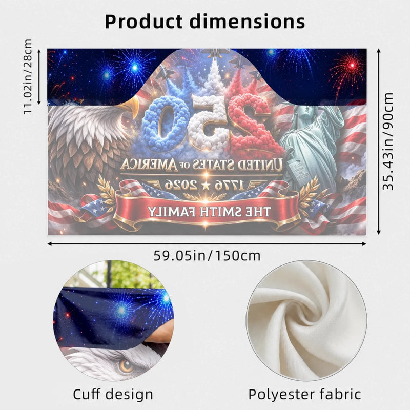Custom Wearable Flag Cape - Personalized America 250th Anniversary Gifts For Mom, Dad, Brother, Sister, Kids - Freedom Looks Good On Us