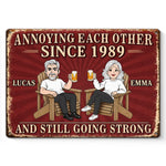 Custom Home Decor Metal Sign - Personalized Anniversary Wedding Gifts For Husband, Wife, Couple - Still Driving Each Other Crazy