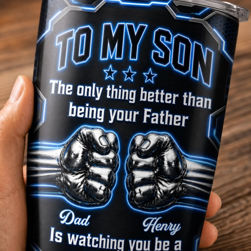 Custom Tumbler - Personalized Father's Day Birthday Gifts For Son - Watching You Grow Is My Joy