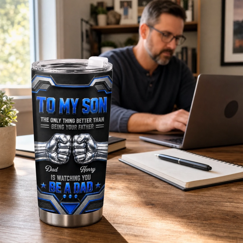 Custom Tumbler - Personalized Father's Day Birthday Gifts For Son - Always Believe In Yourself Champ