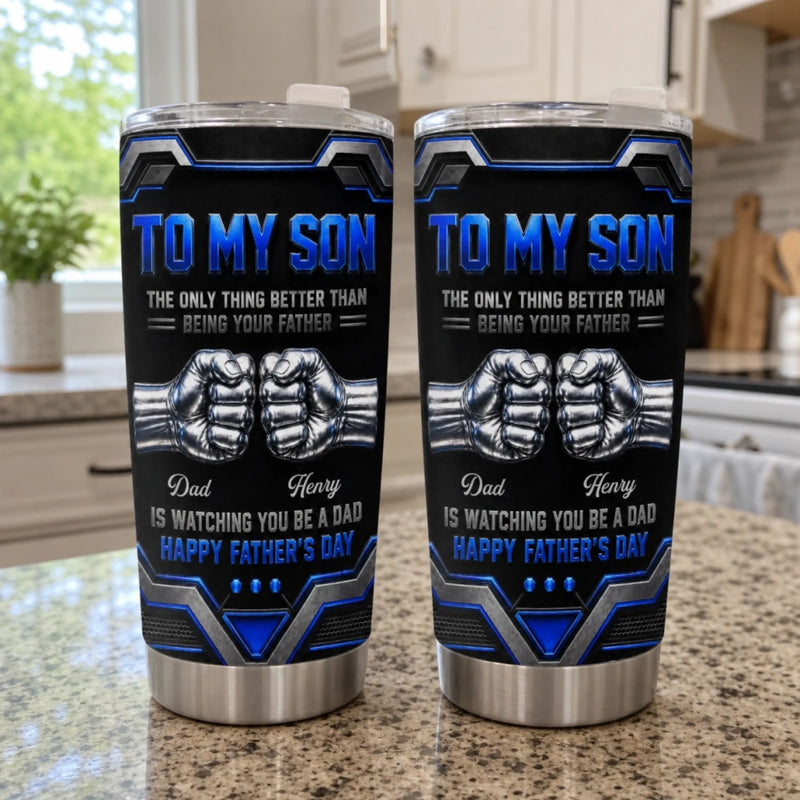 Custom Tumbler - Personalized Father's Day Birthday Gifts For Son - Always Believe In Yourself Champ