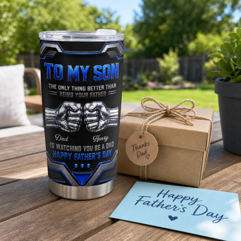 Custom Tumbler - Personalized Father's Day Birthday Gifts For Son - Always Believe In Yourself Champ