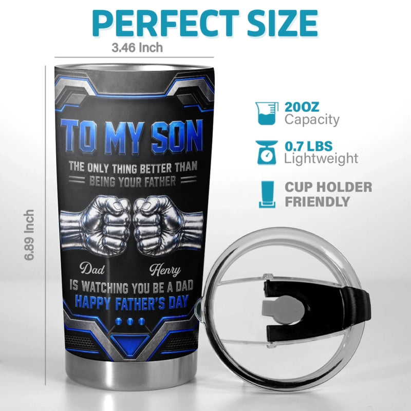 Custom Tumbler - Personalized Father's Day Birthday Gifts For Son - Always Believe In Yourself Champ