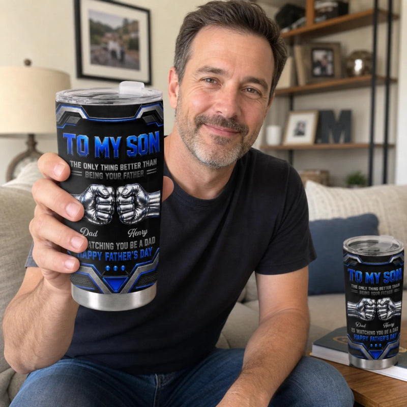 Custom Tumbler - Personalized Father's Day Birthday Gifts For Son - Always Believe In Yourself Champ
