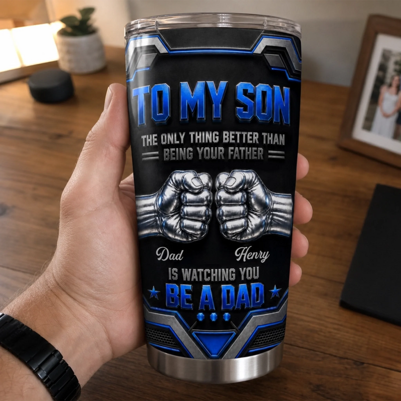 Custom Tumbler - Personalized Father's Day Birthday Gifts For Son - Always Believe In Yourself Champ