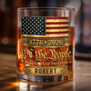 Custom 11oz Whiskey Glass - Personalized America 250th Anniversary Gifts For Women, Men - Red White And Proud