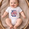 Custom Baby Onesie - Personalized Baby Shower, Gender Reveal, America 250th Anniversary Gifts For New Moms, New Dads, New Parents - Little Patriot Shines Bright