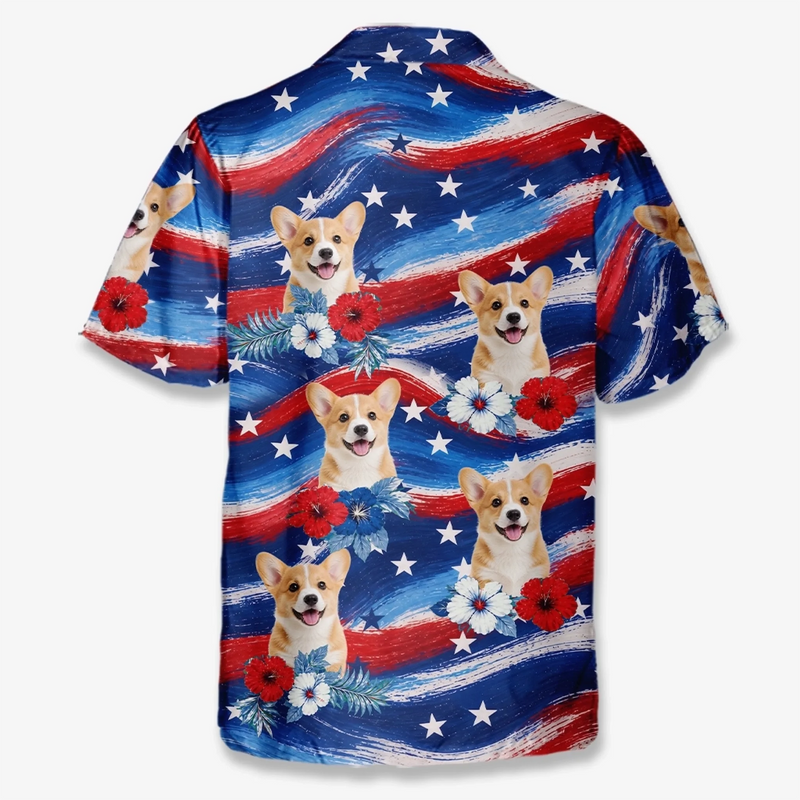 Custom Photo Unisex Tropical Hawaiian Aloha Shirt - Personalized Summer Vacation And Travel Gifts For Dog Cat Lovers, Dog Dad And Mom, Cat Owners - My Favorite Travel Companion Has Paws