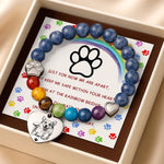Custom Photo Rainbow Bridge Bracelet - Personalized Pet Memorial Sympathy Gifts For Dog Lovers, Cat Lovers - Always In My Heart
