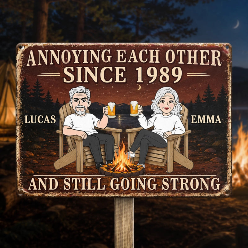 Custom Home Decor Metal Sign - Personalized Anniversary Wedding Gifts For Husband And Wife, Him And Her - Love Drives Us Crazy