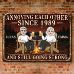 Custom Home Decor Metal Sign - Personalized Anniversary Wedding Gifts For Husband, Wife, Couple - Love Drives Us Crazy