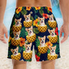 Custom Photo Tropical Hawaiian Aloha Men Beach Shorts - Personalized Summer Vacation And Travel Gifts For Dog Cat Lovers, Dog Dad And Mom, Cat Owners - Sunshine And Wagging Tails