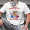 Custom Unisex T-shirt, Premium T-shirt, Hoodie - Personalized America 250th Anniversary Gifts For Dog Lovers, Dog Dad And Mom -  Paws & Freedom