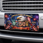 Custom License Plate - Personalized America 250th Anniversary Gifts For Family - Together We Shine Bright
