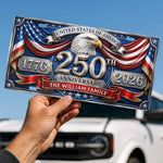 Custom License Plate - Personalized America 250th Anniversary Gifts For Family - Together We Spark Joy