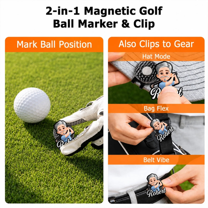 Custom Golf Ball Marker - Personalized Birthday Gifts For Golf Lovers, Sports Fans, Sports Lovers - Chasing Birdies Not Worries