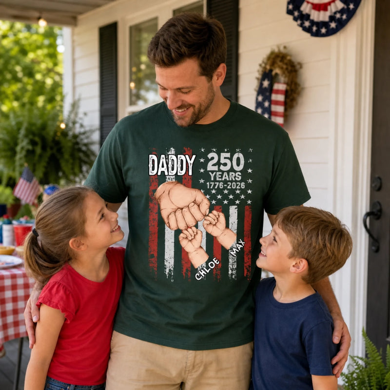 Custom T-shirt, Hoodie – Personalized America 250th Anniversary Father's Day Gifts For Dad, Grandpa – 250 Years Of Liberty
