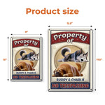 Property Of My Fluffy Boss - Dog Personalized Custom 3D Inflated Effect Printed Home Decor Metal Sign - House Warming Gift For Dog Lovers, Pet Owners