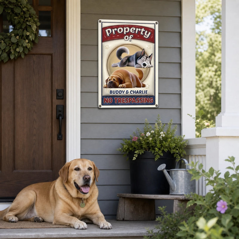Property Of My Fluffy Boss - Dog Personalized Custom 3D Inflated Effect Printed Home Decor Metal Sign - House Warming Gift For Pet Owners, Pet Lovers