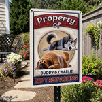 Property Of My Fluffy Boss - Dog Personalized Custom 3D Inflated Effect Printed Home Decor Metal Sign - House Warming Gift For Dog Lovers, Pet Owners