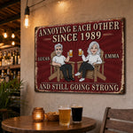 Custom Home Decor Metal Sign - Personalized Anniversary Wedding Gifts For Husband, Wife, Couple - Still Driving Each Other Crazy