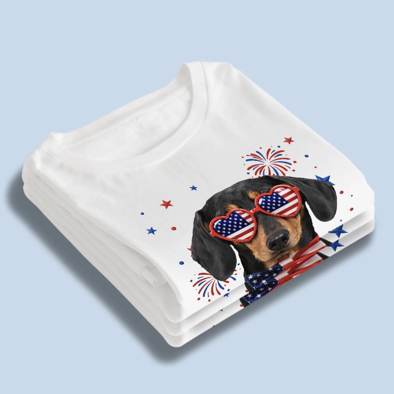 Custom Photo T-shirt, Hoodie - Personalized America 250th Anniversary Gifts For Dog Cat Lovers, Dog Dad And Mom, Cat Owners, Pet Owners - Home Is Wherever My Pets Are