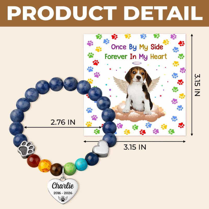Custom Photo Rainbow Bridge Bracelet - Personalized Pet Memorial Sympathy Gifts For Dogs, Cats - Until I See You Again