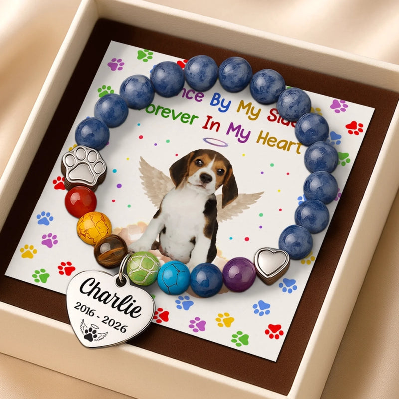 Custom Photo Rainbow Bridge Bracelet - Personalized Pet Memorial Sympathy Gifts For Dogs, Cats - Until I See You Again