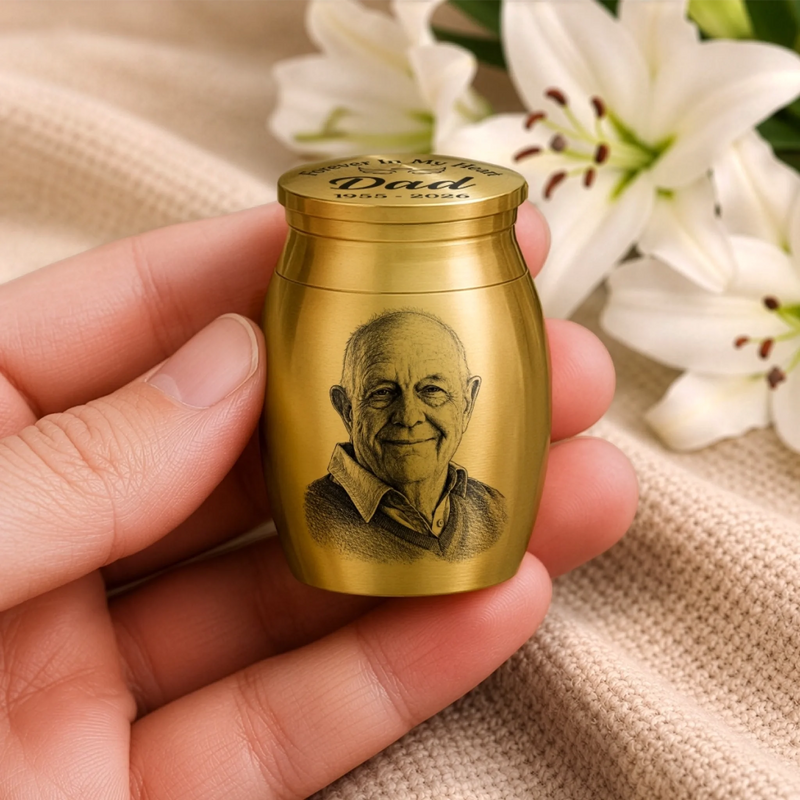 Custom Photo Memorial Urn - Personalized  Memorial Sympathy Gifts For Loss Of Mom, Dad – A Sacred Place For Love