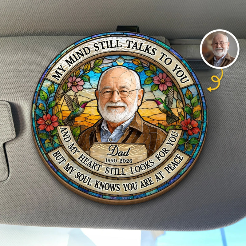 Custom Photo Car Visor Clip - Personalized Memorial Sympathy Gifts For Loss Of Mom, Dad - Gone Yet Forever In My Heart