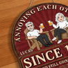 Custom Wood Sign - Personalized Anniversary Wedding Gifts For Husband And Wife, Him And Her - Laughter, Wrinkles And True Love