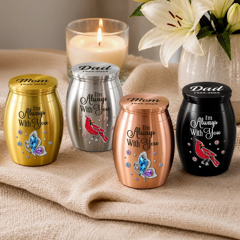 Custom Memorial Urn - Personalized  Memorial Sympathy Gifts For Loss Of Mom, Dad – Honoring A Beautiful Life