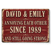 Custom Home Decor Metal Sign - Personalized Anniversary Wedding Gifts For Husband And Wife, Him And Her - Our Forever Rugged Love Bond