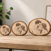 Custom Photo Wood Slice Plaque - Personalized Anniversary Wedding Gifts For Husband And Wife, Him And Her - Our Love, Etched Forever