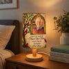 Custom Photo Linen Bedside Table Lamp - Personalized Memorial Sympathy Gifts For Loss Of Mom, Dad - Always Loved Never Forgotten