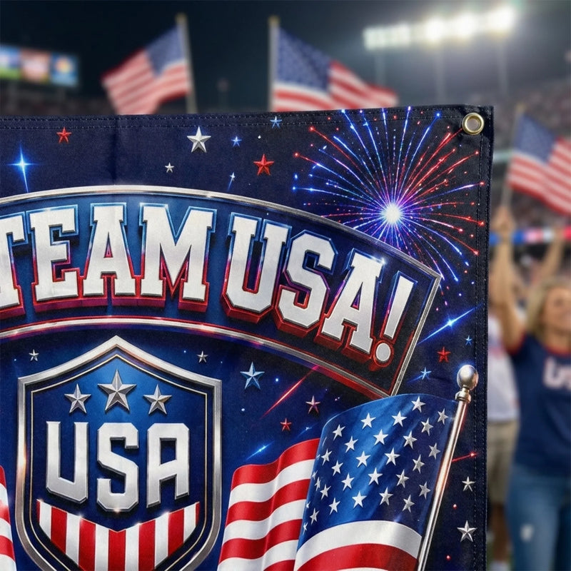 Custom USA World Football Backdrop - Personalized Birthday Gifts For Football Lovers, Sports Fans, Sports Lovers - Rocking The Ultimate Team Spirit