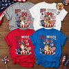 Custom Photo T-shirt, Hoodie - Personalized America 250th Anniversary Gifts For Dog Cat Lovers, Dog Dad And Mom, Cat Owners - Red White And Paws