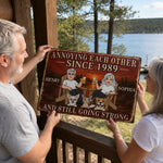 Custom Home Decor Metal Sign - Personalized Anniversary Wedding Camping Gifts For Couple, Dog Lovers, Cat Lovers - Crazy Together