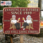 Custom Home Decor Metal Sign - Personalized Anniversary Wedding Gifts For Husband, Wife, Couple - Still Crazy In Love