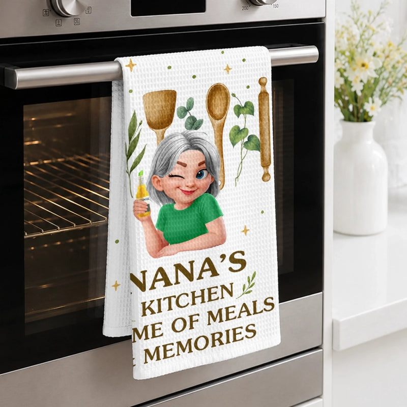 Custom Kitchen Towel - Personalized Birthday Gifts For Her, Mom, Grandma - Welcome To My Sweet Oasis