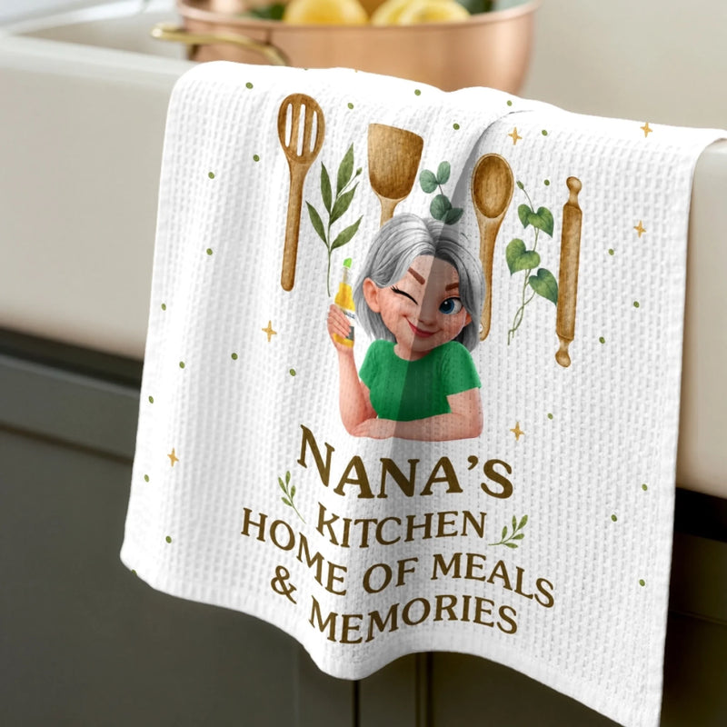 Custom Kitchen Towel - Personalized Birthday Gifts For Her, Mom, Grandma - Welcome To My Sweet Oasis