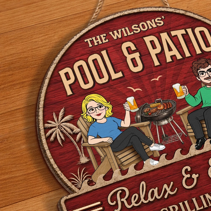 Custom Wood Sign - Personalized Summer Vacation And Travel Gifts For Husband And Wife, Him And Her - Just you, Me And Paradise