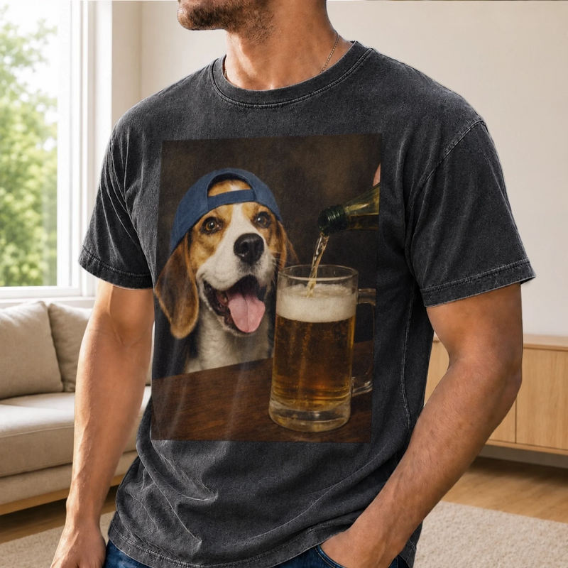 Custom Photo Washed Cotton T-shirt - Personalized Birthday Gifts For Dog Cat Lovers, Dog Dad And Mom, Cat Owners - The Professional Snack Inspector