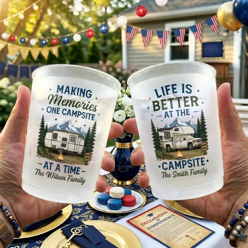 Custom Party Cups - Personalized Birthday Camping Gifts For Campers - Adventure Starts At Camp